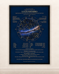Personalized Birth Chart — Midnight Blue and Gold